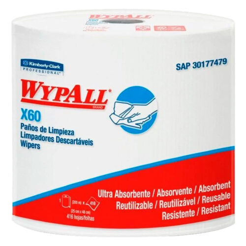 Pano de Limpeza WypAll® X60 Jumbo 416 panos (44 x 25 cm)