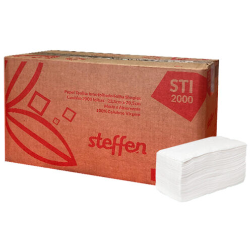 Papel Toalha Interfolhado Folha Simples Steffen (STI2000)