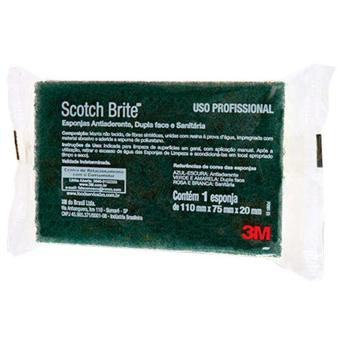 ESPONJA DUPLA FACE SCOTCH-BRITE 75X110MM UN - 3M