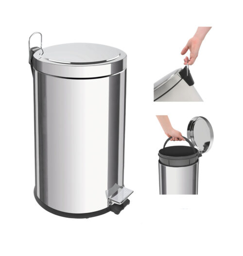 Lixeira Inox com Pedal Brinox 12 litros