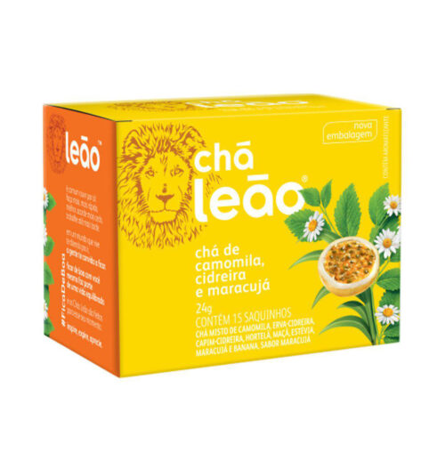 CHÁ DE CAMOMILA/CIDREIRA E MARACUJÁ LEÃO 15 SACHÊS