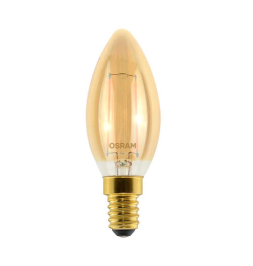 LÂMPADA LED VINTAGE VELA 2W 2500K 220V E14 OSRAM