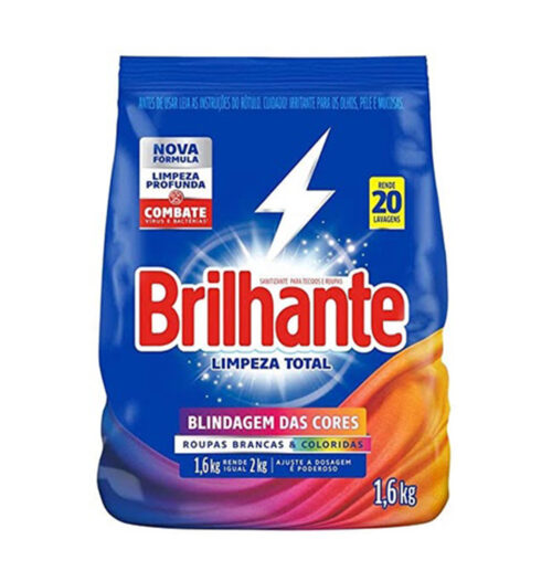 SABÃO EM PÓ BRILHANTE 1,6KG SACHÊ