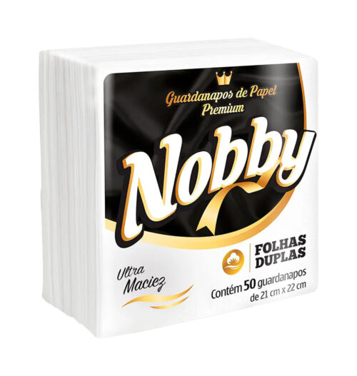 GUARDANAPO FOLHA DUPLA NOBBY 21X22 50 UN