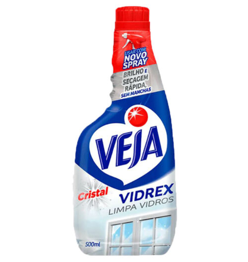 LIMPADOR VEJA VIDREX CRISTAL REFIL 500ML