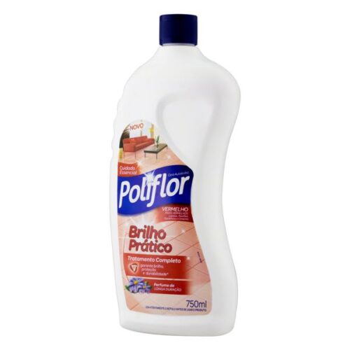 CERA LÍQUIDA VERMELHA POLIFLOR BRILHO PRÁTICO 750ML