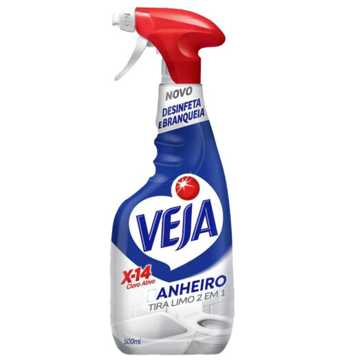 LIMPADOR VEJA BANHEIRO X-14 TIRA LIMO PULVERIZADOR 500ML