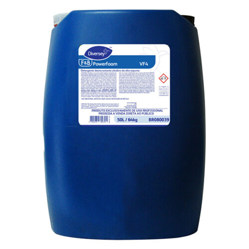 Detergente Desincrustante Alcalino de Alta Espuma Diversey Powerfoam VF4 50 Litros
