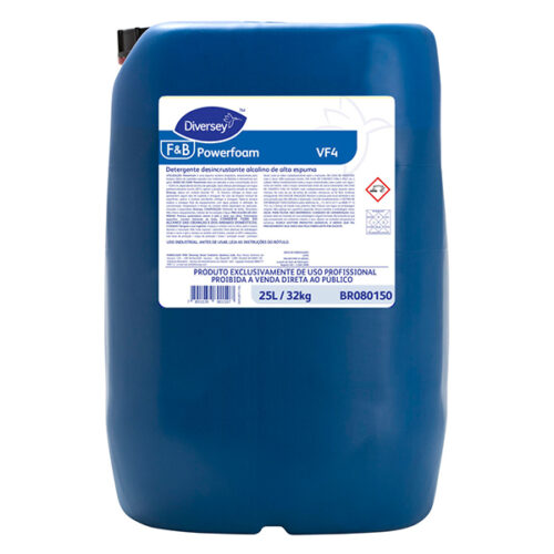 Detergente Desincrustante Alcalino de Alta Espuma Diversey Powerfoam VF4 25 Litros