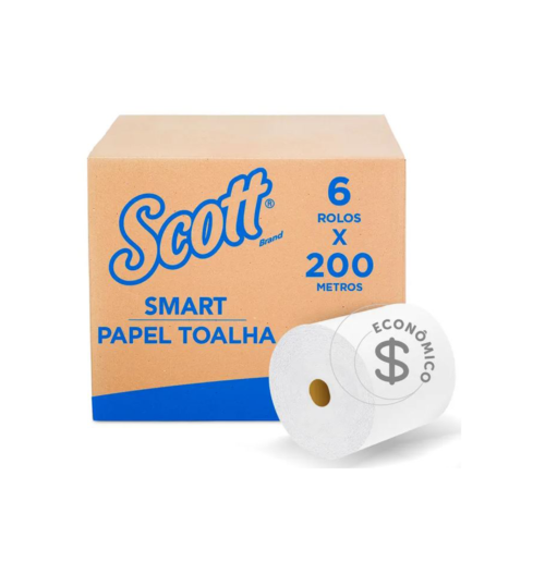 Papel Toalha Rolo Scott® Smart 200m Folha Simples