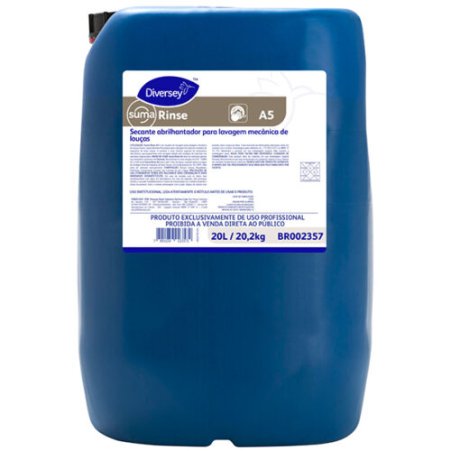 Secante Abrilhantador para Lavagem Mecânica de Louças Diversey Suma Rinse A5 20 Litros