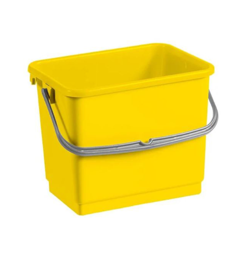Balde com Graduação e Alça Plástica Amarelo 4 Litros