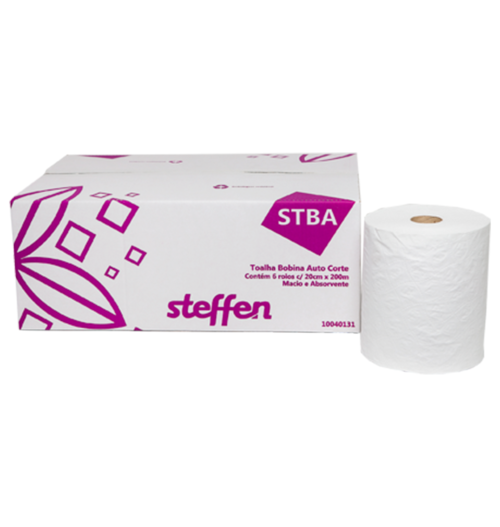 Papel Toalha Bobina Auto Corte Steffen (STBA)