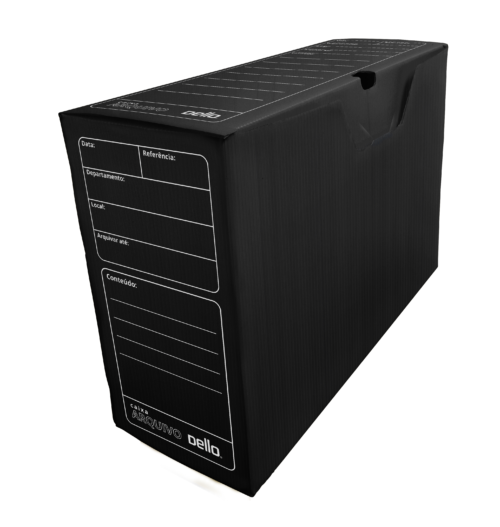 Caixa Arquivo Morto PoliDello Ofício Preto - Dello