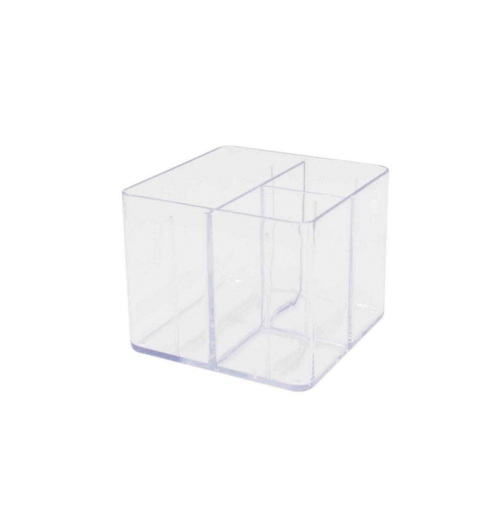 Porta Objetos Cristal com 3 Divisórias - Dello