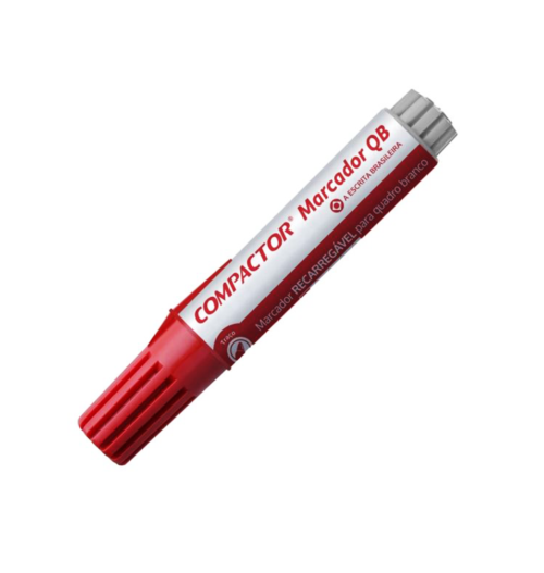 Marcador Quadro Branco Vermelho - Compactor