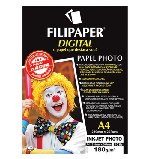 Filipaper Inkjet Photo Pro 180g/m² 10 Folhas