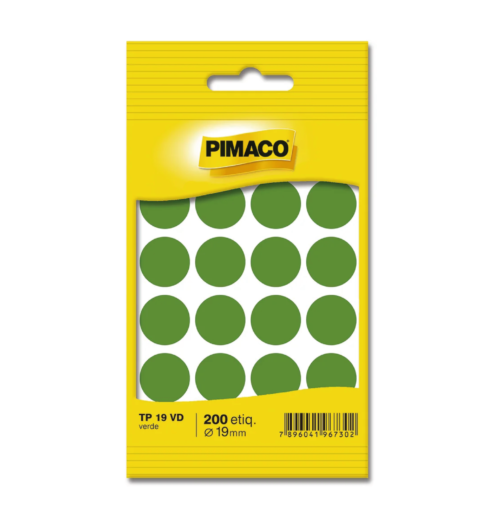 Etiqueta Multiuso 19mm TP19VD Verde - Pimaco