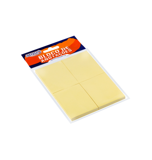 Bloco Smart Notes 38x51mm Amarelo Pastel 4 Blocos - BRW