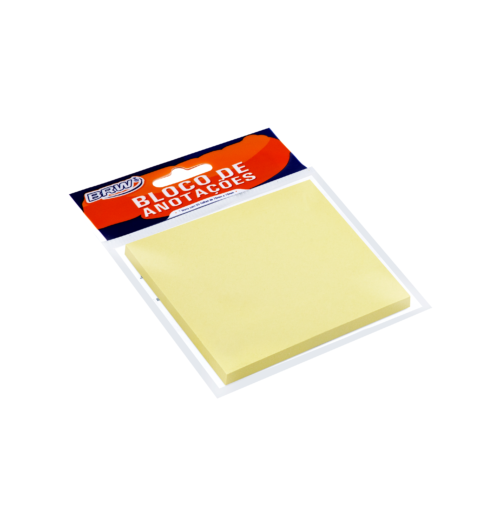 Bloco Smart Notes 76x76mm Amarelo Pastel 50 folhas - BRW
