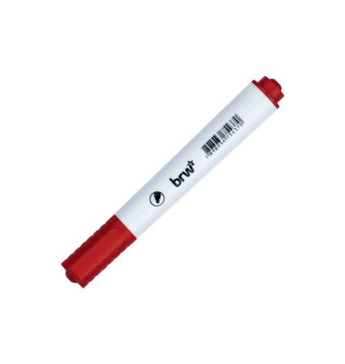 Marcador Quadro Branco Vermelho com Ponta Redonda - BRW