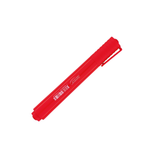 Marcador Permanente Vermelho com Ponta Chanfrada - BRW