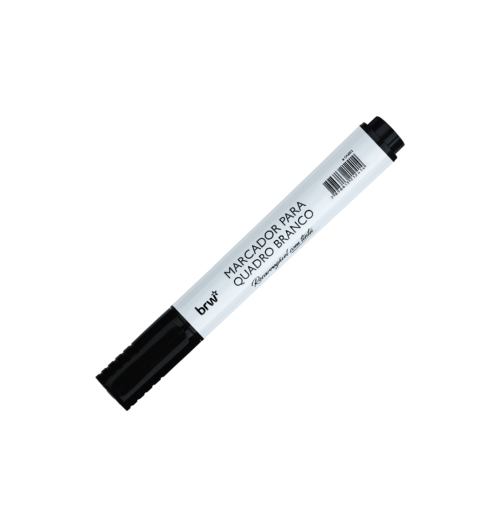 Marcador Quadro Branco Recarregável Preto Linha Prime - BRW