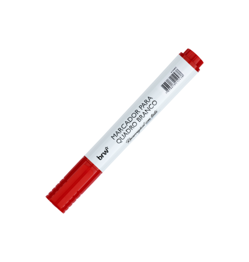 Marcador Quadro Branco Recarregável com Tinta Vermelho Linha Prime - BRW