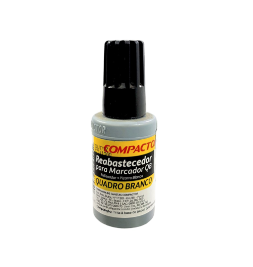Reabastecedor para Marcador Quadro Branco Preto - Compactor