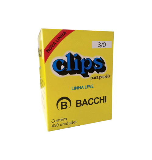 Clips Galvanizado 3/0 LL com 450 unid. - Bacchi