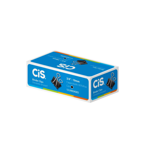 Prendedor de Papel 19mm com 12 unid. - Cis