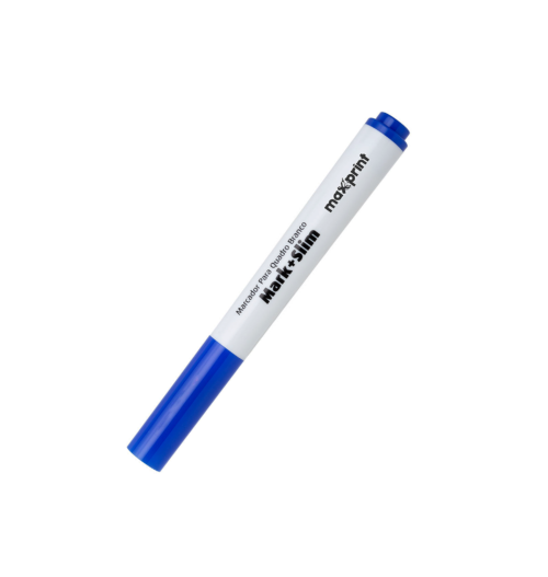 Marcador Quadro Branco Slim Azul - Maxprint