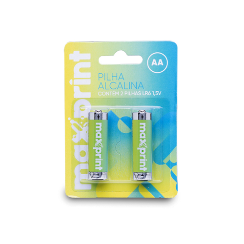 Pilha Alcalina 2A com 2 unid. - Maxprint