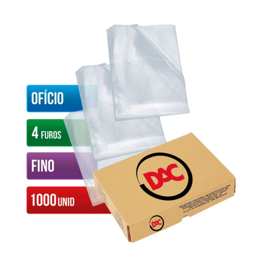 Envelope Plástico Ofício Espessura Fino 4 Furos 1000 unid. - DAC