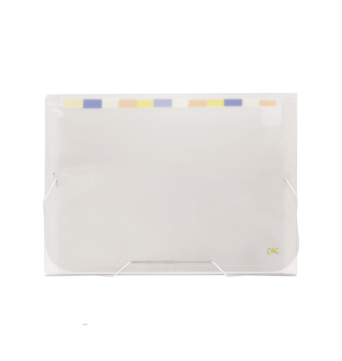 Pasta Sanfonada A4 12 Divisões Transparente Line - DAC