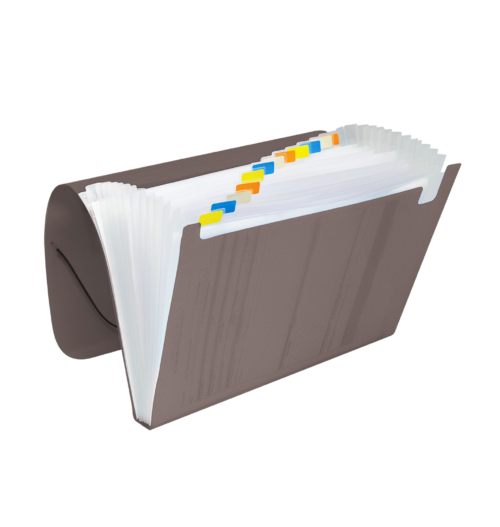 Pasta Sanfonada A4 com 12 Divisões Fumê Line - DAC