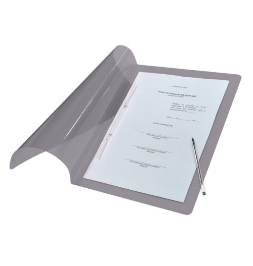 Pasta Grampo Trilho Ofício Fumê Line - DAC