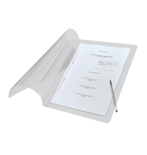 Pasta Grampo Trilho Ofício Transparente Line - DAC