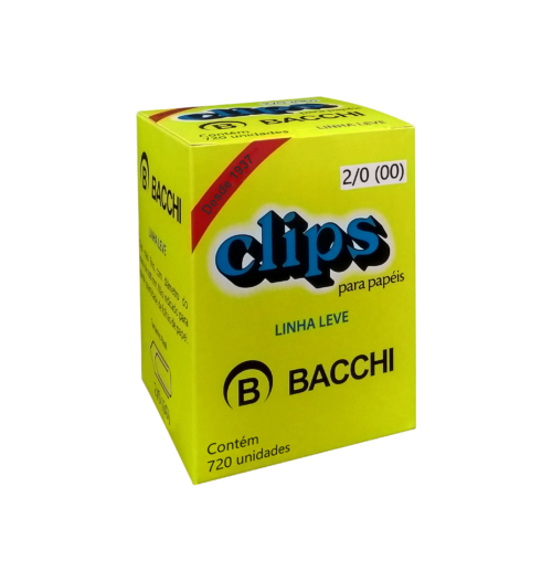Clips Galvanizado 2/0 LL com 720 unid. - Bacchi