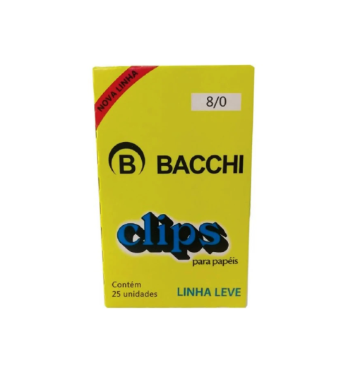 Clips Galvanizado 8/0 LL com 25 unid. - Bacchi